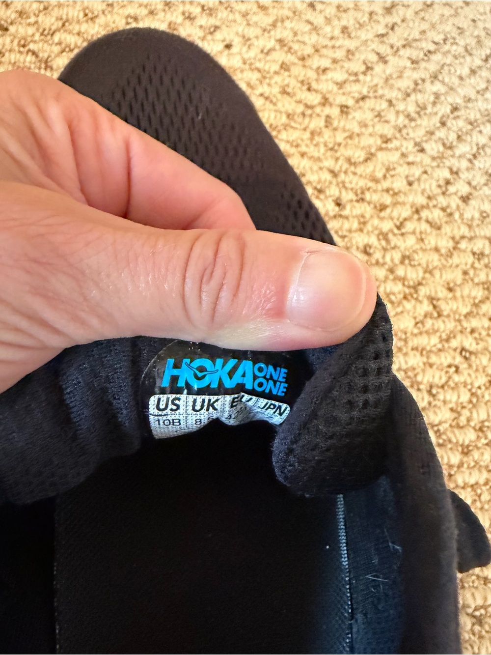 Hoka Bondi 9 Sneakers - Black with Rose Gold Accents - Picture 4 of 5